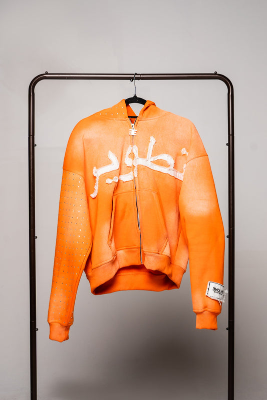 The Original Rhinestone Orange Hoodie